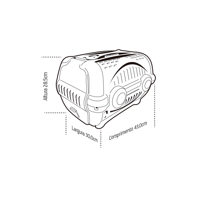 Caixa de transporte Luxo Furacão Pet n1