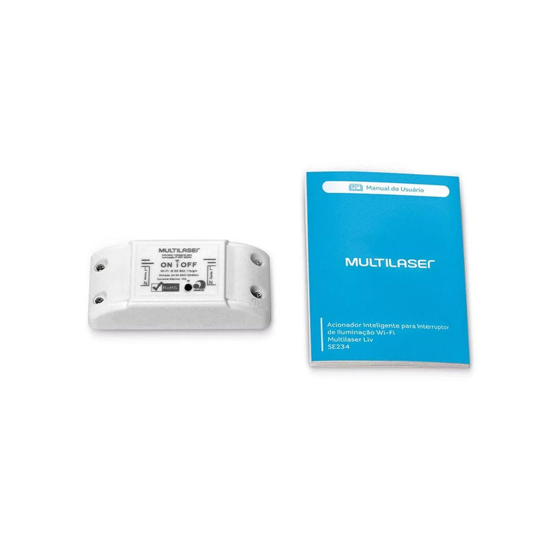 Acionador Inteligente Para Interruptor de Iluminação Wi-Fi - Multilaser Liv - SE234 - BePix