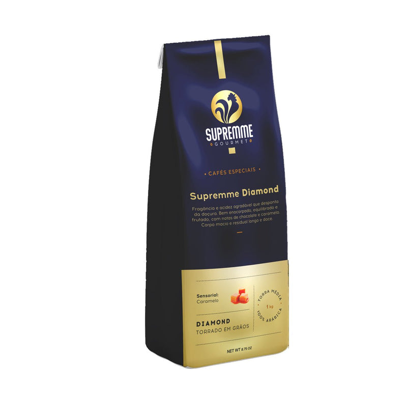 Café Supremme Diamond 100% Arábica em Grãos 1kg - BePix