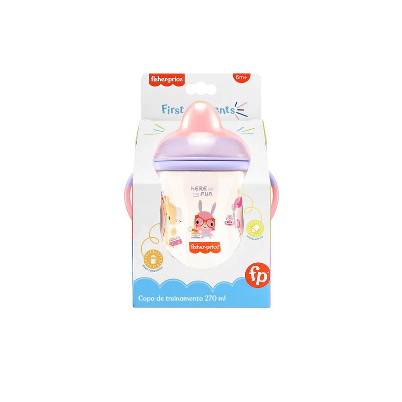 Copo de Treinamento com Bico Semi-rígido First Moments 270ml Fisher Price - BePix