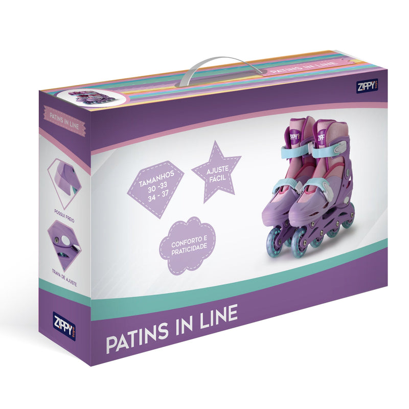 Patins In Line Ajustável Rosa Zippy Toys - BePix