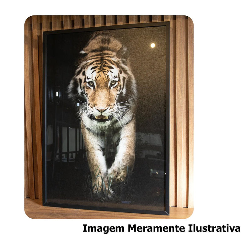 Quadro Animais Borboletas Lineares c/ Moldura Dourada e Vidro - BePix