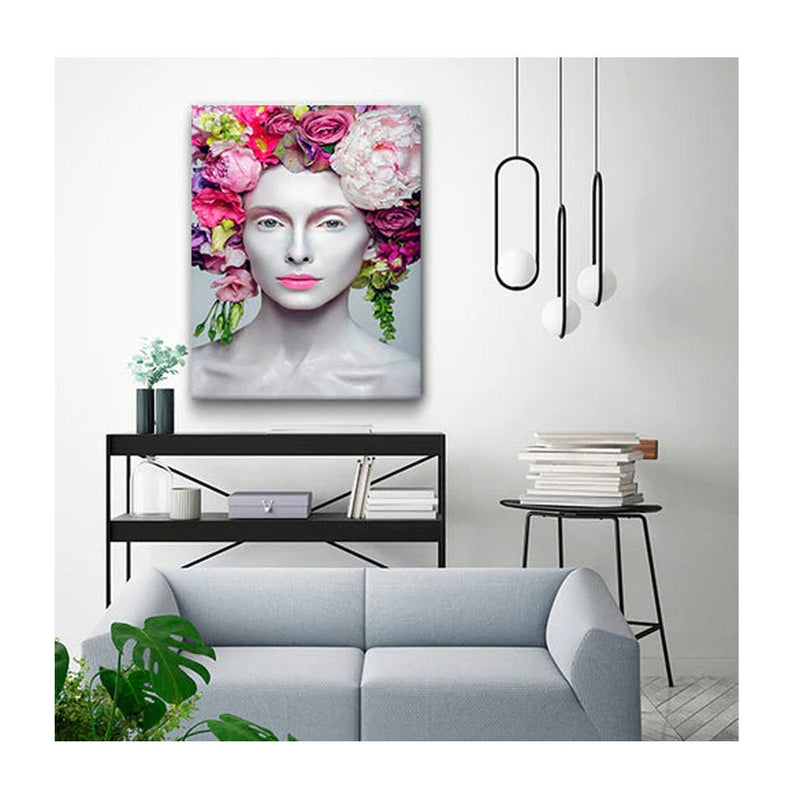 Quadro Arte Conceito Beautiful Flower Queen Borda Infinita - BePix