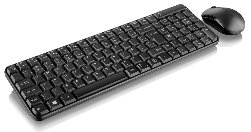 Teclado Multimídia + Mouse sem Fio 2.4GHz 1000dpi Preto Multilaser - TC183 - BePix