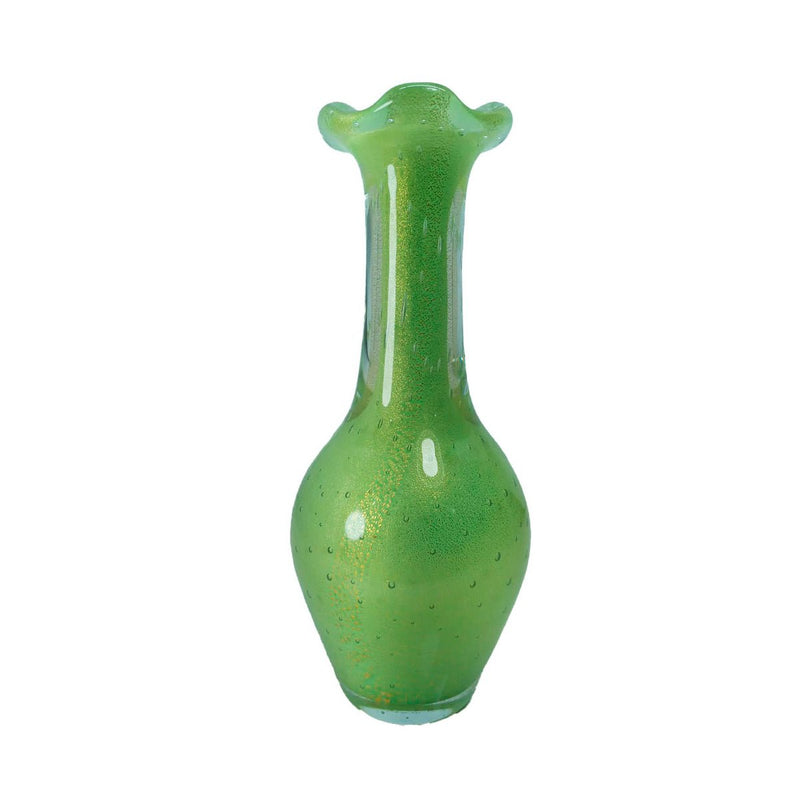 Vaso Laura P Verde Cha com Ouro 24K - BePix